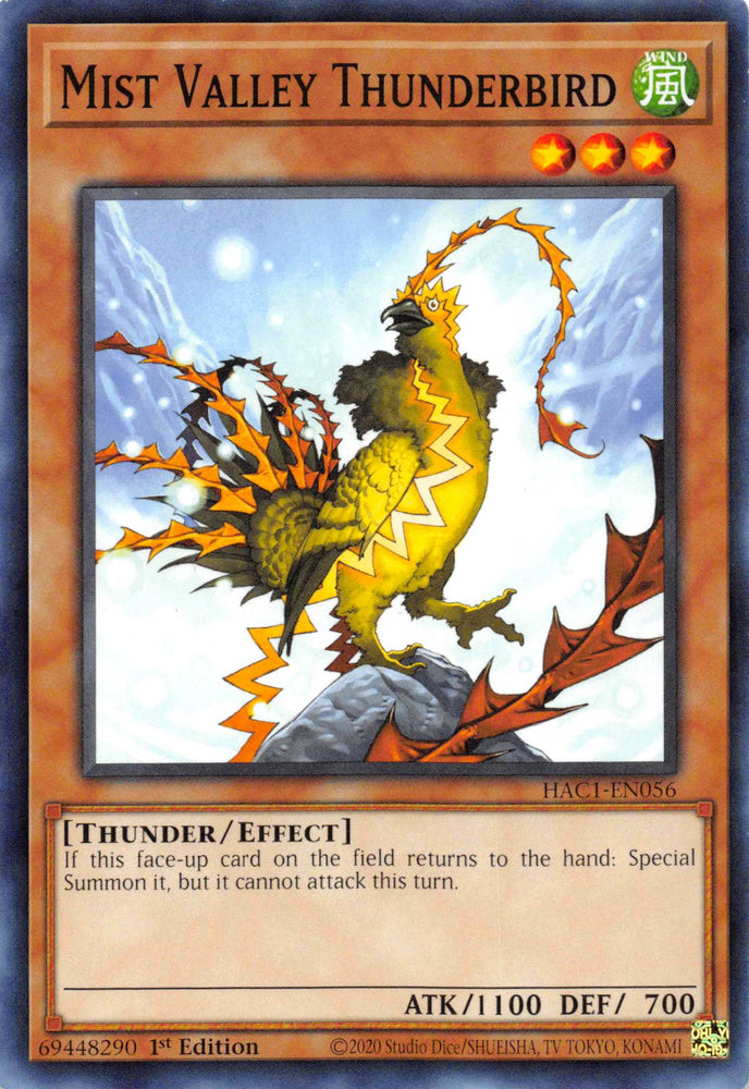 Mist Valley Thunderbird [HAC1-EN056] Common - Card Brawlers | Quebec | Canada | Yu-Gi-Oh!