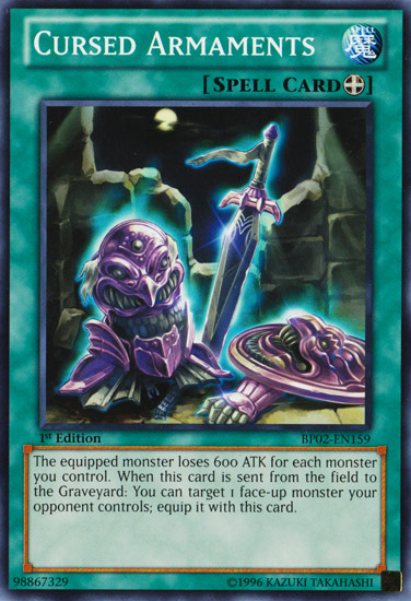 Cursed Armaments [BP02-EN159] Mosaic Rare - Card Brawlers | Quebec | Canada | Yu-Gi-Oh!