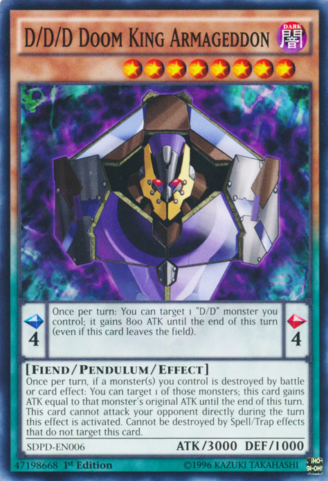 D/D/D Doom King Armageddon [SDPD-EN006] Common - Yu-Gi-Oh! - Card Brawlers | Quebec | Canada |