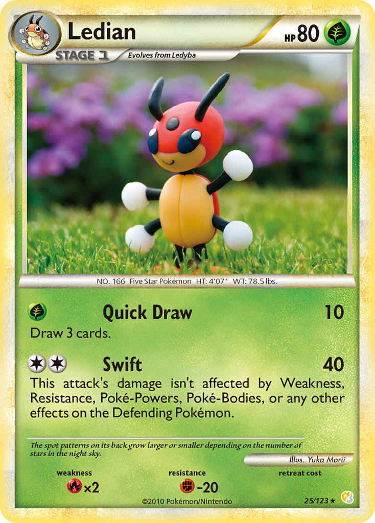 Ledian (25/123) [HeartGold & SoulSilver: Base Set] - Card Brawlers | Quebec | Canada | Yu-Gi-Oh!
