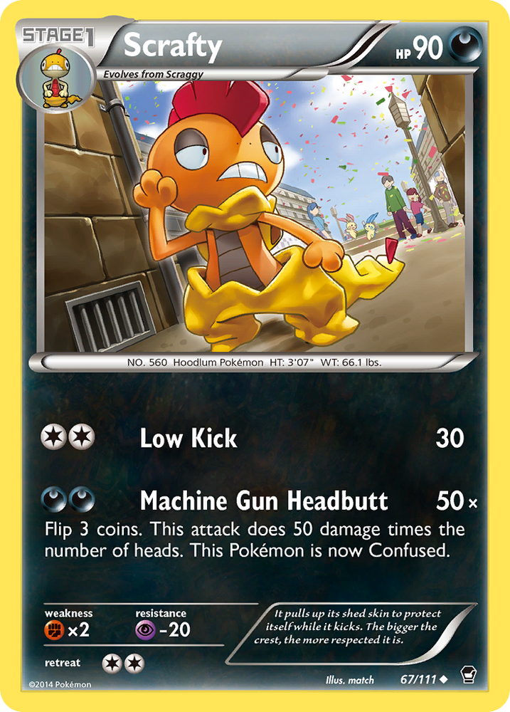 Scrafty (67/111) [XY: Furious Fists] - Card Brawlers | Quebec | Canada | Yu-Gi-Oh!