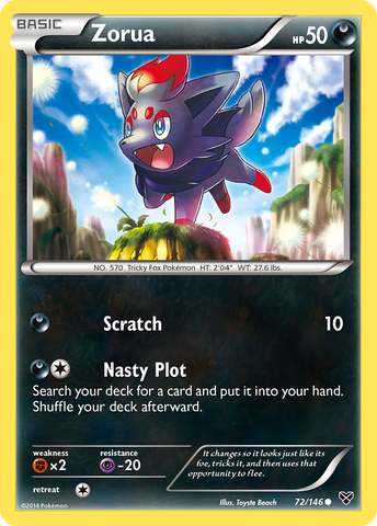 Zorua (72/146) [XY: Base Set] - Card Brawlers | Quebec | Canada | Yu-Gi-Oh!