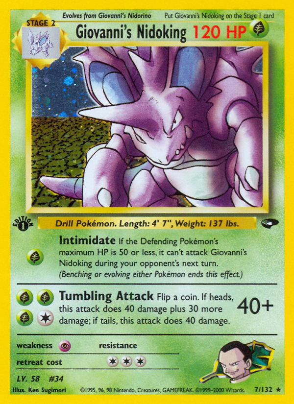 Giovanni's Nidoking (7/132) [Gym Challenge 1st Edition] - Card Brawlers | Quebec | Canada | Yu-Gi-Oh!
