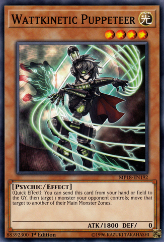 Wattkinetic Puppeteer [MP18-EN192] Common - Card Brawlers | Quebec | Canada | Yu-Gi-Oh!