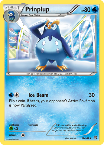 Prinplup (37/162) [XY: BREAKthrough] - Card Brawlers | Quebec | Canada | Yu-Gi-Oh!