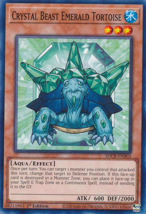 Crystal Beast Emerald Tortoise [SDCB-EN003] Common - Card Brawlers | Quebec | Canada | Yu-Gi-Oh!