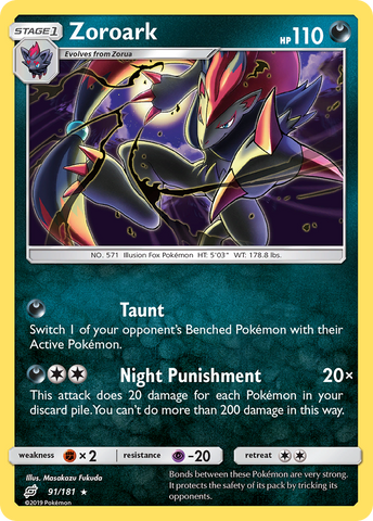 Zoroark (91/181) [Sun & Moon: Team Up] - Card Brawlers | Quebec | Canada | Yu-Gi-Oh!