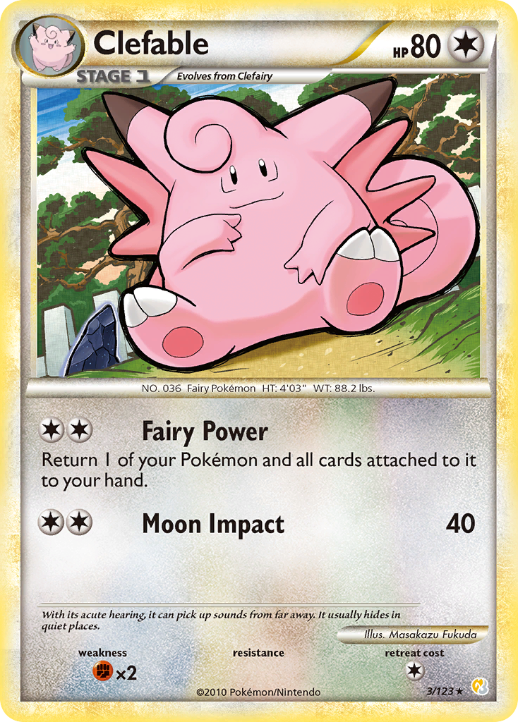 Clefable (3/123) [HeartGold & SoulSilver: Base Set] - Card Brawlers | Quebec | Canada | Yu-Gi-Oh!