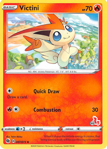 Victini (007/073) (Cinderace Stamp #53) [Battle Academy 2022] - Card Brawlers | Quebec | Canada | Yu-Gi-Oh!