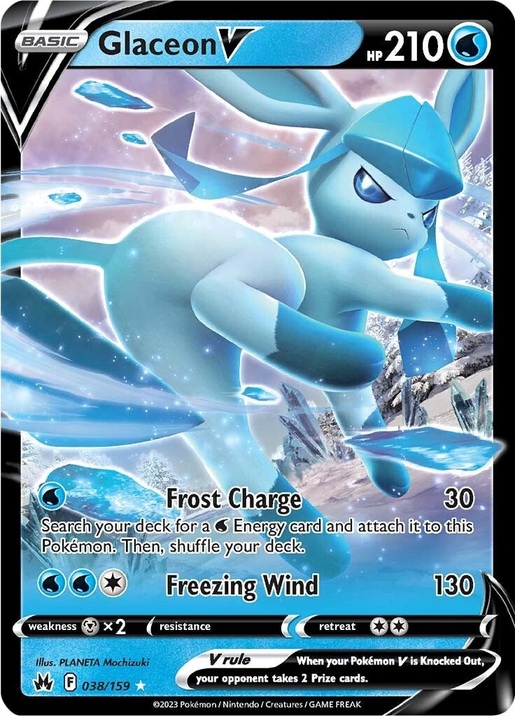 Glaceon V (038/159) [Sword & Shield: Crown Zenith] - Card Brawlers | Quebec | Canada | Yu-Gi-Oh!
