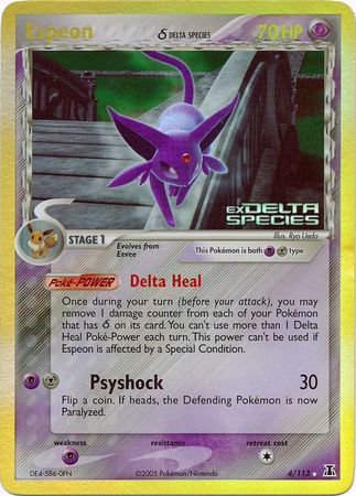 Espeon (4/113) (Delta Species) (Stamped) [EX: Delta Species] - Card Brawlers | Quebec | Canada | Yu-Gi-Oh!