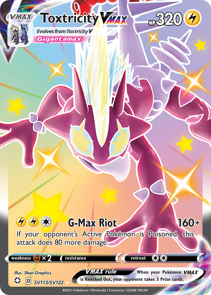 Toxtricity VMAX (SV113/SV122) [Sword & Shield: Shining Fates] - Card Brawlers | Quebec | Canada | Yu-Gi-Oh!