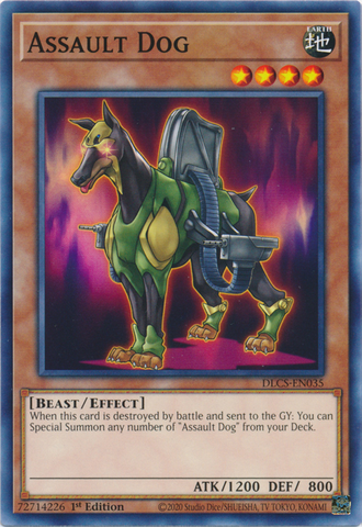 Assault Dog [DLCS-EN035] Common - Card Brawlers | Quebec | Canada | Yu-Gi-Oh!