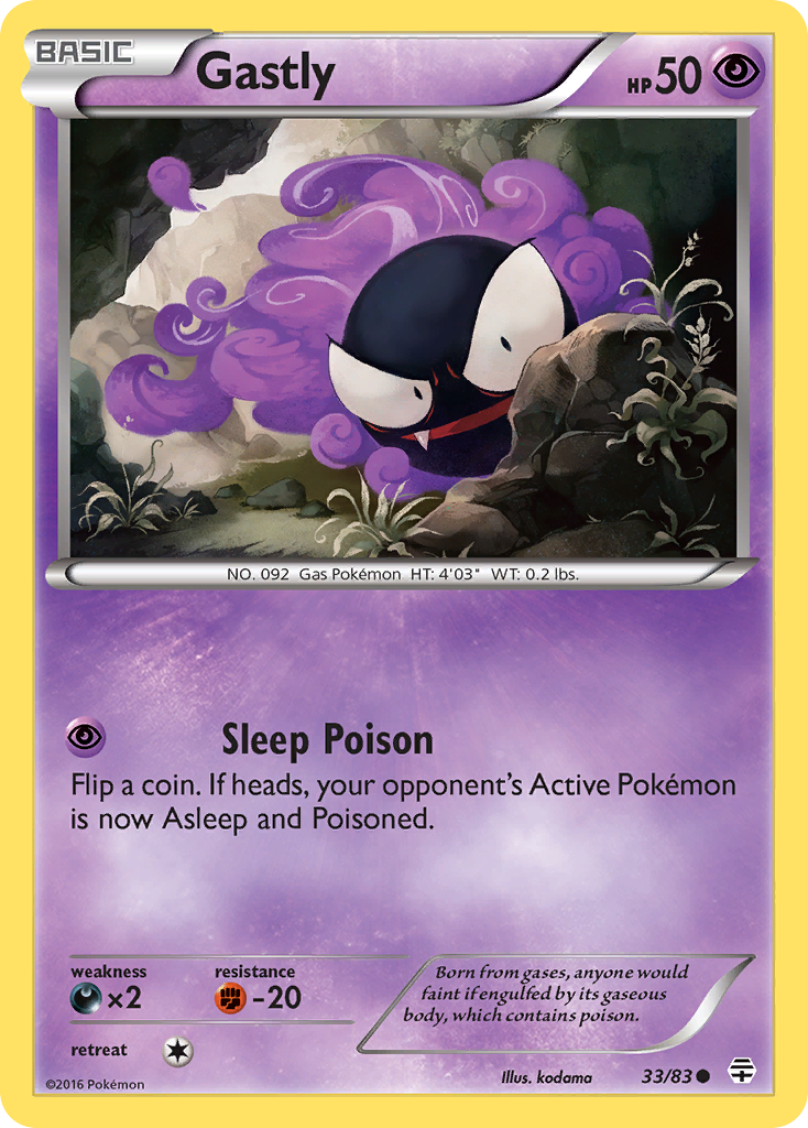 Gastly (33/83) [XY: Generations] - Card Brawlers | Quebec | Canada | Yu-Gi-Oh!
