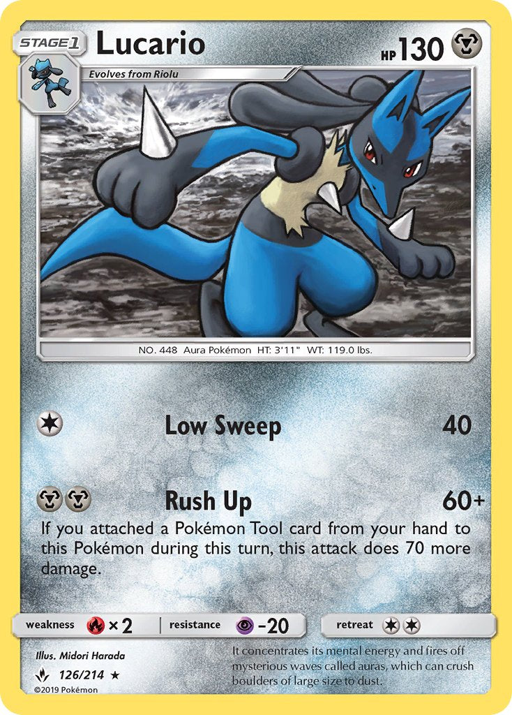 Lucario (126/214) (Theme Deck Exclusive) [Sun & Moon: Unbroken Bonds] - Card Brawlers | Quebec | Canada | Yu-Gi-Oh!
