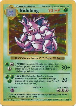 Nidoking (11/102) [Base Set Shadowless Unlimited] - Card Brawlers | Quebec | Canada | Yu-Gi-Oh!