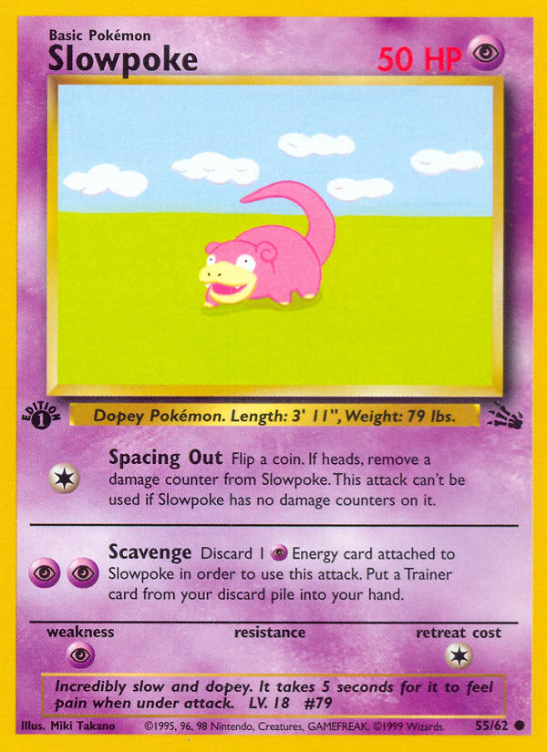 Slowpoke (55/62) [Fossil 1st Edition] - Card Brawlers | Quebec | Canada | Yu-Gi-Oh!