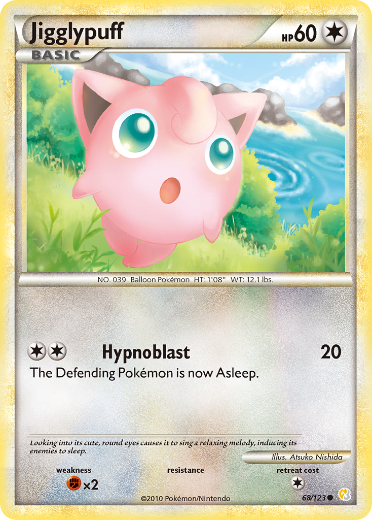 Jigglypuff (68/123) [HeartGold & SoulSilver: Base Set] - Card Brawlers | Quebec | Canada | Yu-Gi-Oh!