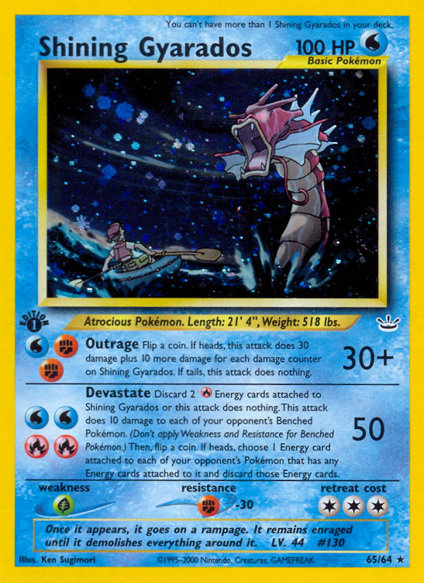Shining Gyarados (65/64) [Neo Revelation 1st Edition] - Card Brawlers | Quebec | Canada | Yu-Gi-Oh!