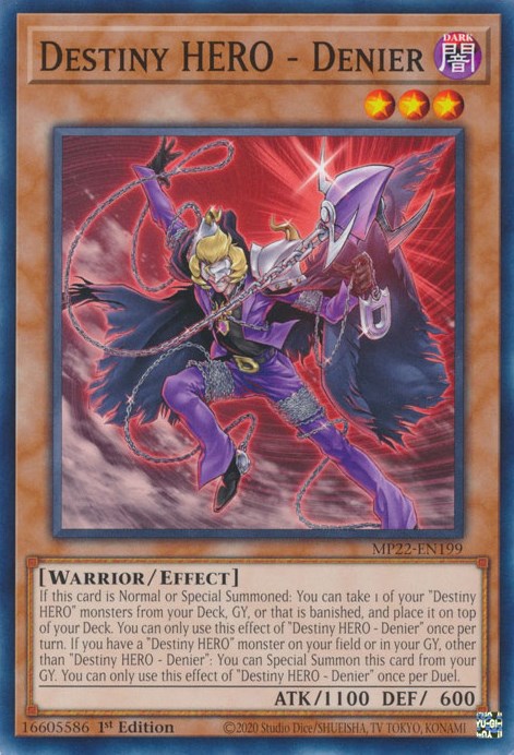 Destiny HERO - Denier [MP22-EN199] Common - Card Brawlers | Quebec | Canada | Yu-Gi-Oh!