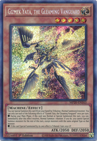 Gizmek Yata, the Gleaming Vanguard [MP20-EN163] Prismatic Secret Rare - Card Brawlers | Quebec | Canada | Yu-Gi-Oh!