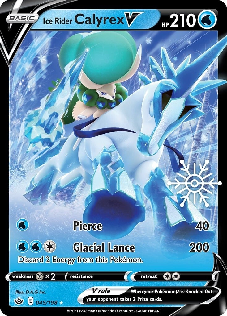 Ice Rider Calyrex V (045/198) (Holiday Calendar) [Sword & Shield: Chilling Reign] - Card Brawlers | Quebec | Canada | Yu-Gi-Oh!