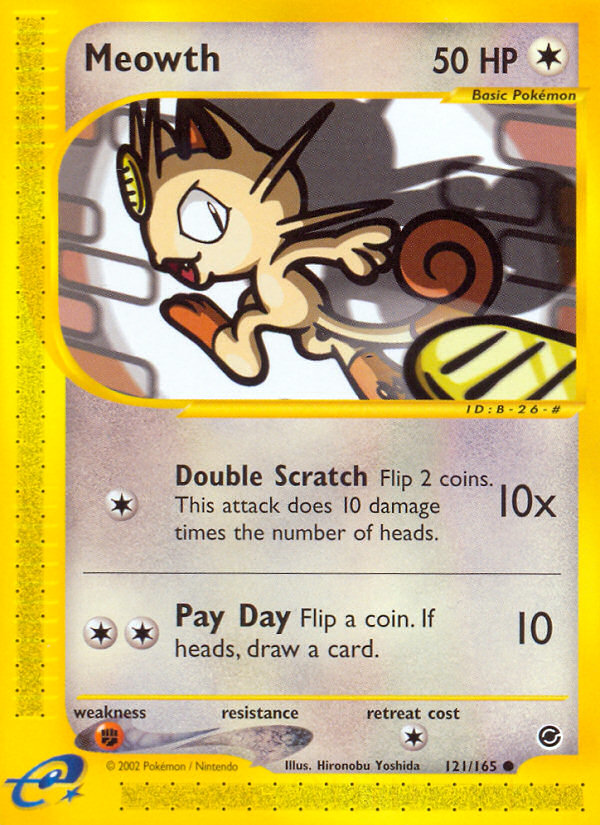Meowth (121/165) [Expedition: Base Set] - Card Brawlers | Quebec | Canada | Yu-Gi-Oh!