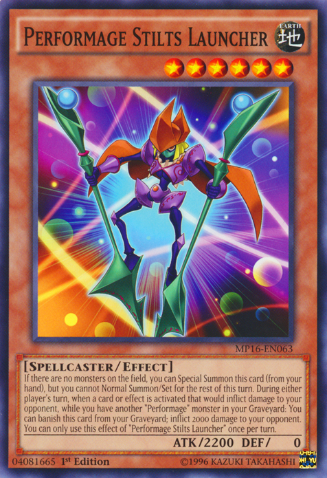 Performage Stilts Launcher [MP16-EN063] Common - Yu-Gi-Oh! - Card Brawlers | Quebec | Canada |