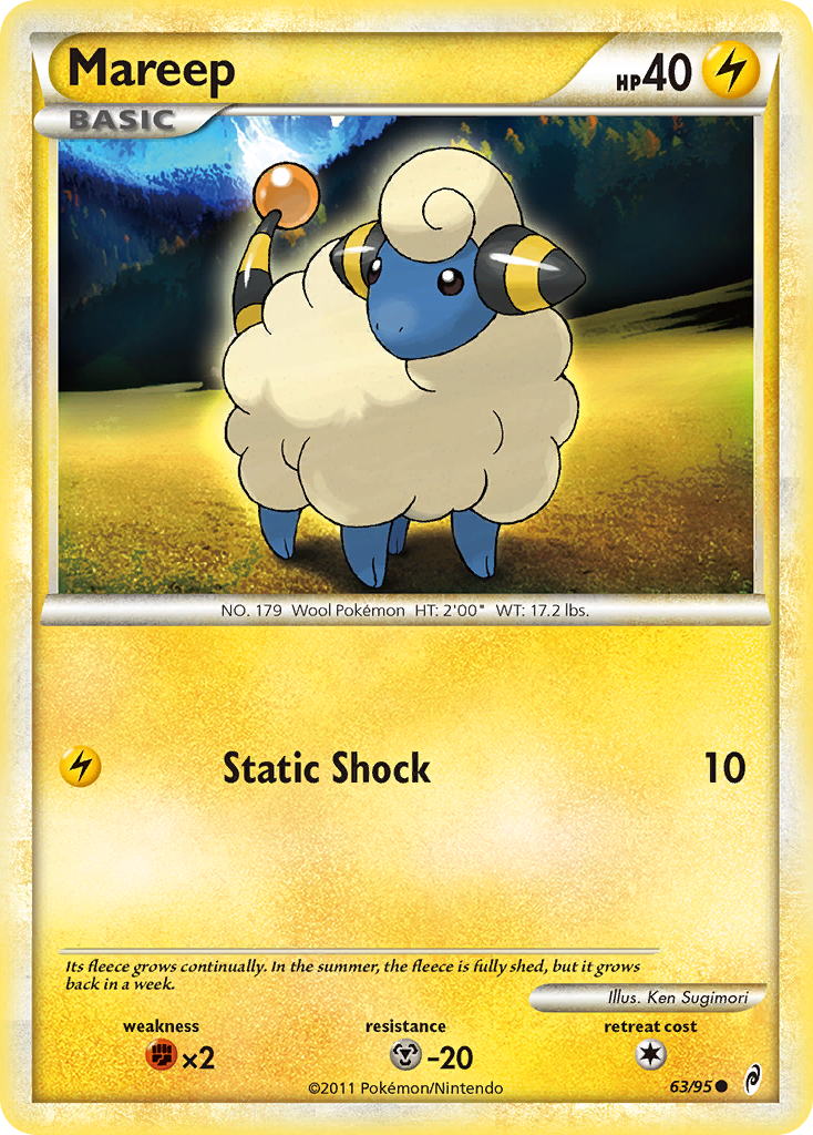 Mareep (63/95) [HeartGold & SoulSilver: Call of Legends] - Card Brawlers | Quebec | Canada | Yu-Gi-Oh!