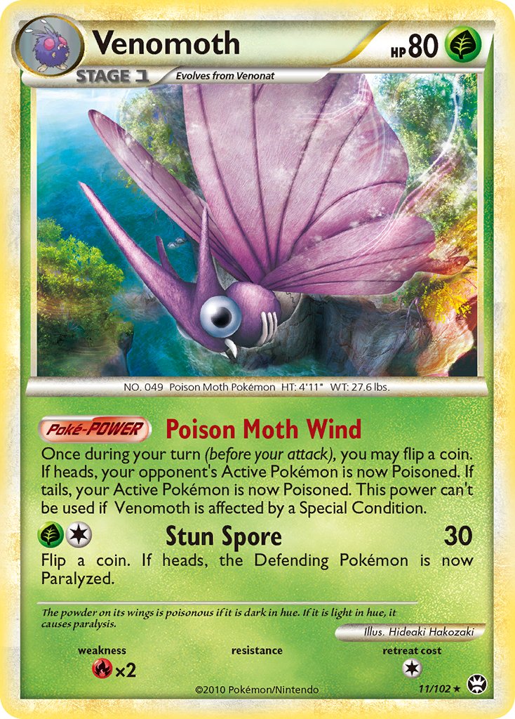 Venomoth (11/102) (Theme Deck Exclusive) [HeartGold & SoulSilver: Triumphant] - Card Brawlers | Quebec | Canada | Yu-Gi-Oh!