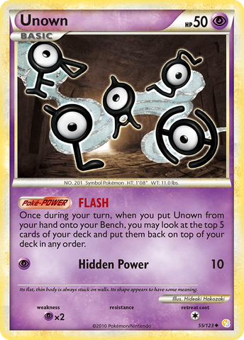 Unown (55/123) [HeartGold & SoulSilver: Base Set] - Card Brawlers | Quebec | Canada | Yu-Gi-Oh!