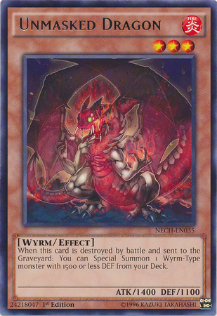 Unmasked Dragon [NECH-EN035] Rare - Card Brawlers | Quebec | Canada | Yu-Gi-Oh!