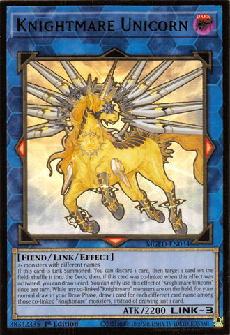Knightmare Unicorn [MGED-EN034] Gold Rare - Card Brawlers | Quebec | Canada | Yu-Gi-Oh!