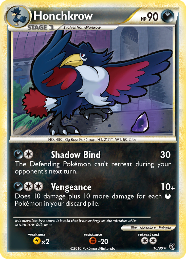 Honchkrow (16/90) [HeartGold & SoulSilver: Undaunted] - Card Brawlers | Quebec | Canada | Yu-Gi-Oh!