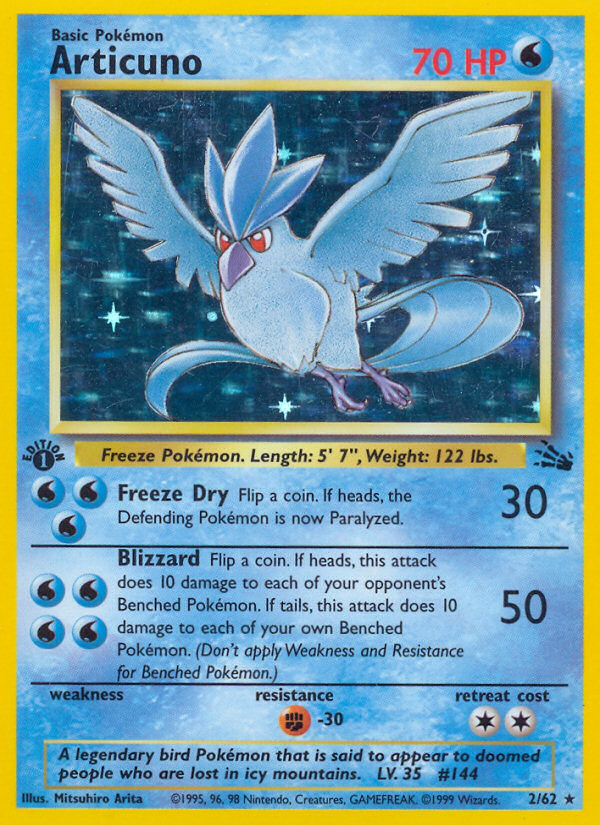 Articuno (2/62) [Fossil 1st Edition] - Card Brawlers | Quebec | Canada | Yu-Gi-Oh!