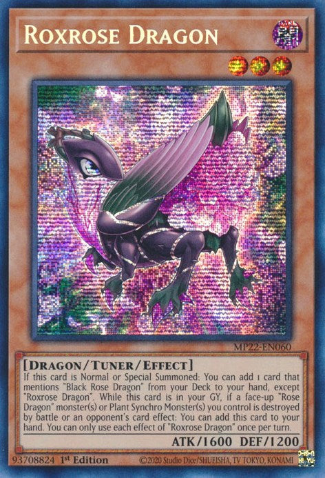 Roxrose Dragon [MP22-EN060] Prismatic Secret Rare - Card Brawlers | Quebec | Canada | Yu-Gi-Oh!