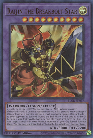 Raijin the Breakbolt Star [BLCR-EN037] Ultra Rare - Card Brawlers | Quebec | Canada | Yu-Gi-Oh!