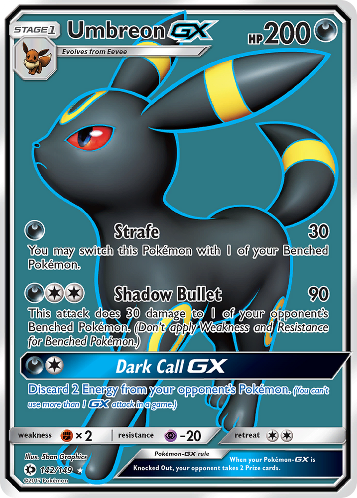 Umbreon GX (142/149) [Sun & Moon: Base Set] - Card Brawlers | Quebec | Canada | Yu-Gi-Oh!