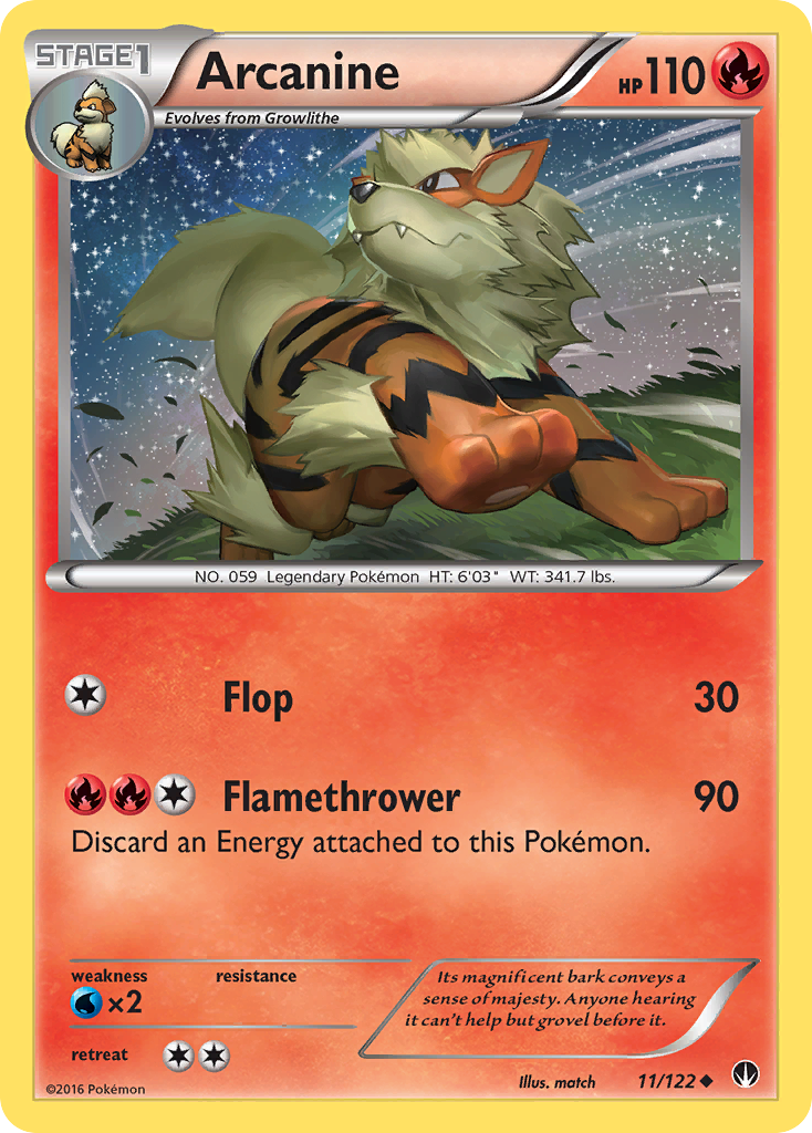 Arcanine (11/122) [XY: BREAKpoint] - Card Brawlers | Quebec | Canada | Yu-Gi-Oh!