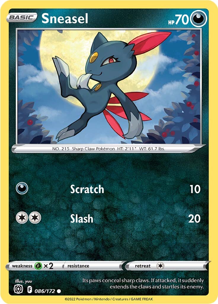 Sneasel (086/172) [Sword & Shield: Brilliant Stars] - Card Brawlers | Quebec | Canada | Yu-Gi-Oh!