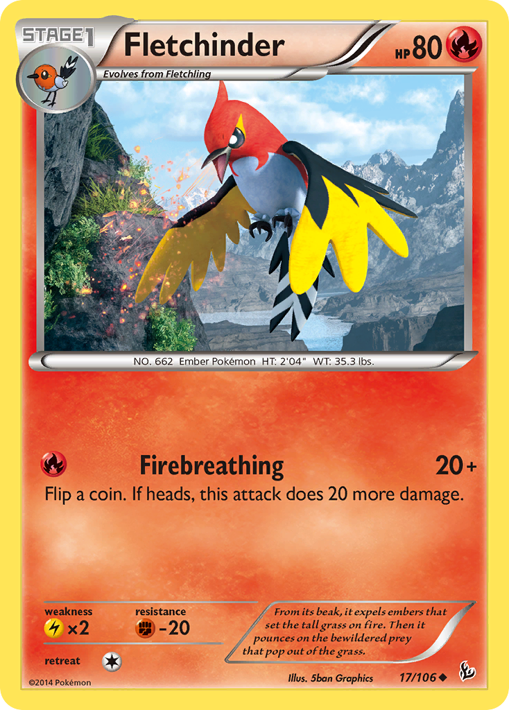 Fletchinder (17/106) [XY: Flashfire] - Card Brawlers | Quebec | Canada | Yu-Gi-Oh!