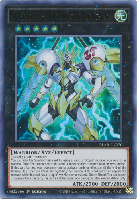 Number S39: Utopia the Lightning [BLAR-EN070] Ultra Rare - Card Brawlers | Quebec | Canada | Yu-Gi-Oh!