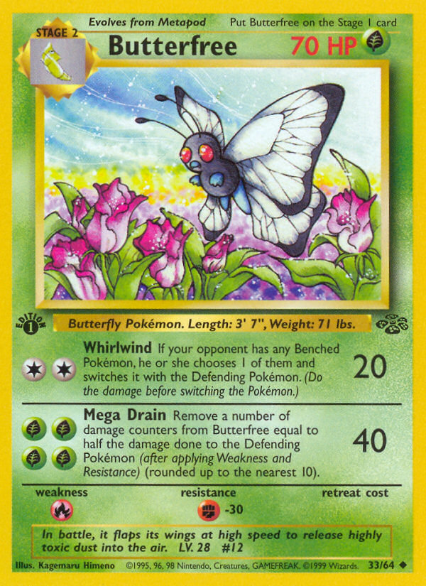 Butterfree (33/64) [Jungle 1st Edition] - Card Brawlers | Quebec | Canada | Yu-Gi-Oh!