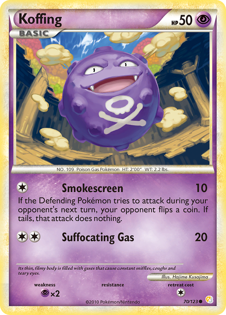 Koffing (70/123) [HeartGold & SoulSilver: Base Set] - Card Brawlers | Quebec | Canada | Yu-Gi-Oh!