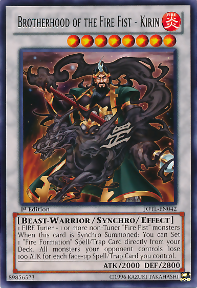 Brotherhood of the Fire Fist - Kirin [JOTL-EN042] Rare - Yu-Gi-Oh! - Card Brawlers | Quebec | Canada |