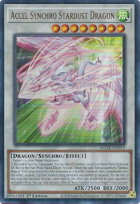 Accel Synchro Stardust Dragon [MAZE-EN019] Ultra Rare - Card Brawlers | Quebec | Canada | Yu-Gi-Oh!