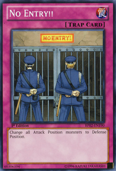 No Entry!! [BP02-EN190] Common - Card Brawlers | Quebec | Canada | Yu-Gi-Oh!