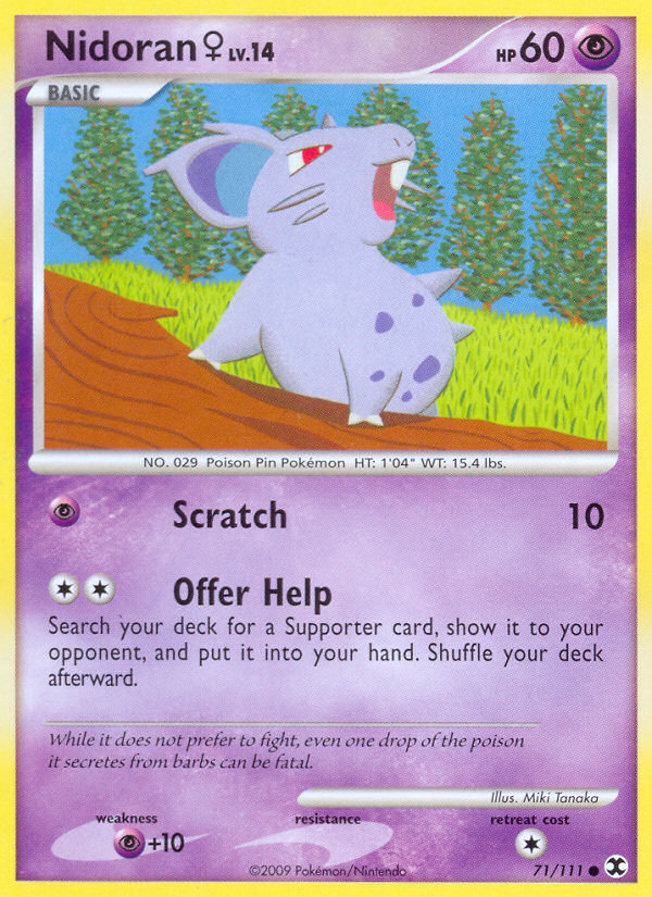 Nidoran (71/111) (Female) [Platinum: Rising Rivals] - Card Brawlers | Quebec | Canada | Yu-Gi-Oh!
