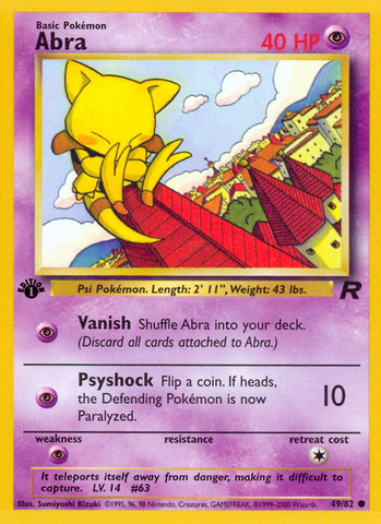 Abra (49/82) [Team Rocket 1st Edition] - Card Brawlers | Quebec | Canada | Yu-Gi-Oh!