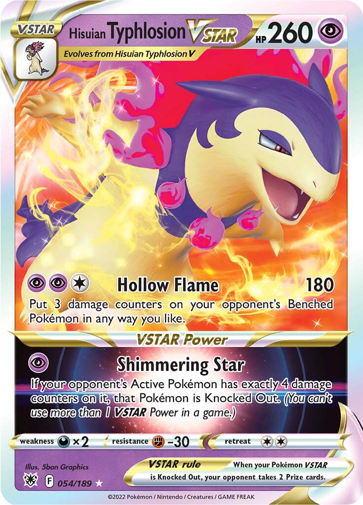 Hisuian Typhlosion VSTAR (054/189) [Sword & Shield: Astral Radiance] - Card Brawlers | Quebec | Canada | Yu-Gi-Oh!